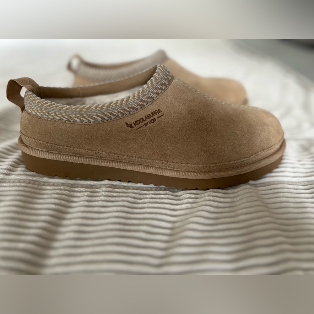 Koolaburra by UGG Women’s Suede Burree Slipper Clog Light Brown Sand Size 9 - Picture 1 of 5